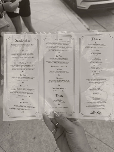 Something About Her Sandwich Shop Menu 2