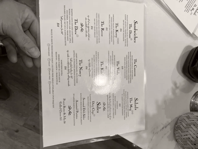 Something About Her Sandwich Shop Menu 3