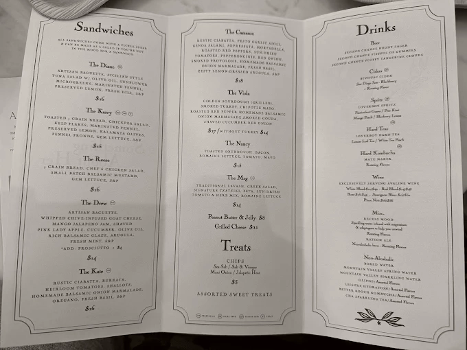 Something About Her Sandwich Shop Menu 4